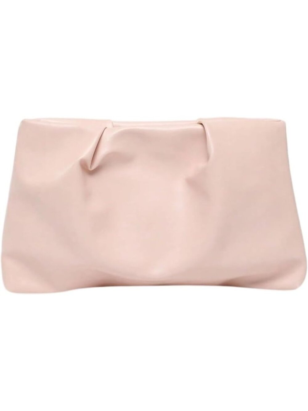 👜Women's Light Pink  PU Leather Clutch Purses Small Zipper Elegant Handbag